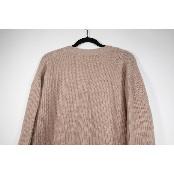 New Quince Oatmeal Beige Mongolian Cashmere Oversized Boyfriend Cardigan S 0487 - Picture 10 of 10